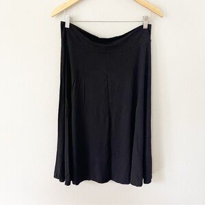 Cosabella Black A-Line Knee Length Stretch Jersey Knit Skirt Size L